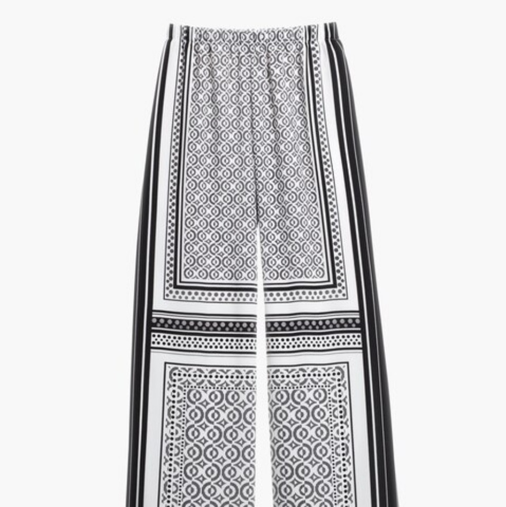 Chico's Black Label Border Print Palazzo Pants